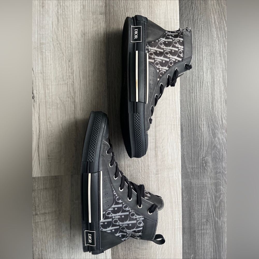 Dior B23 High Top Canvas Oblique Black
